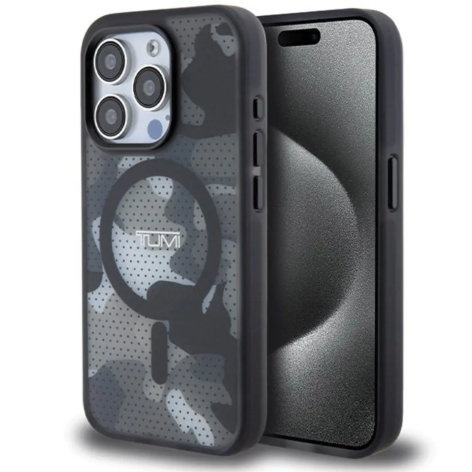 Tumi TUHMP15LTCAMK iPhone 15 Pro 6.1" czarny/black hardcase Frosted Camo Print MagSafe