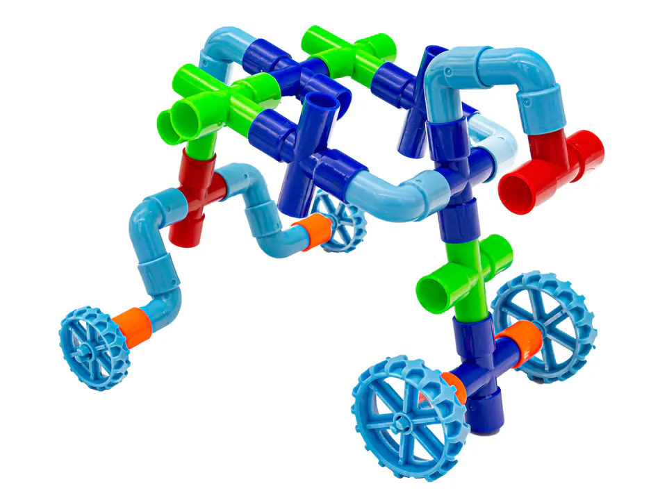 Blocks Construction Straws, Colorful Pipeline Pipe Tubes approx. 340 Elements