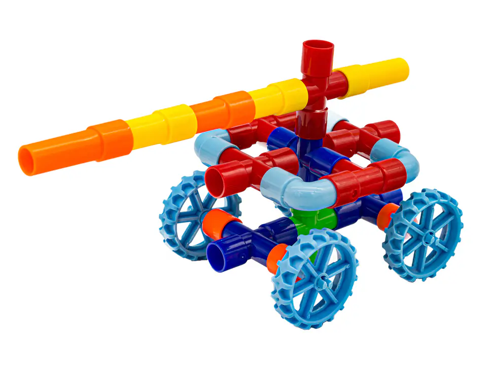 Blocks Construction Straws, Colorful Pipeline Pipe Tubes approx. 340 Elements