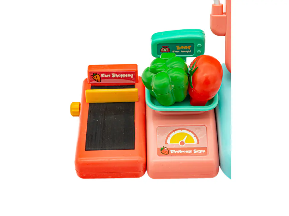 Educational shop cash register - microphone, scale, reader, accessories