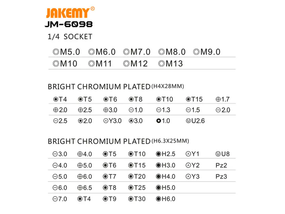 PROFESSIONAL JAKEMY 66in1 Precision Tools Kit