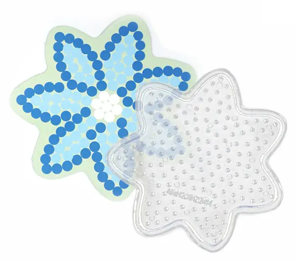 Ironing beads, Ironing machine, Template, Sachet BLUE FLOWER