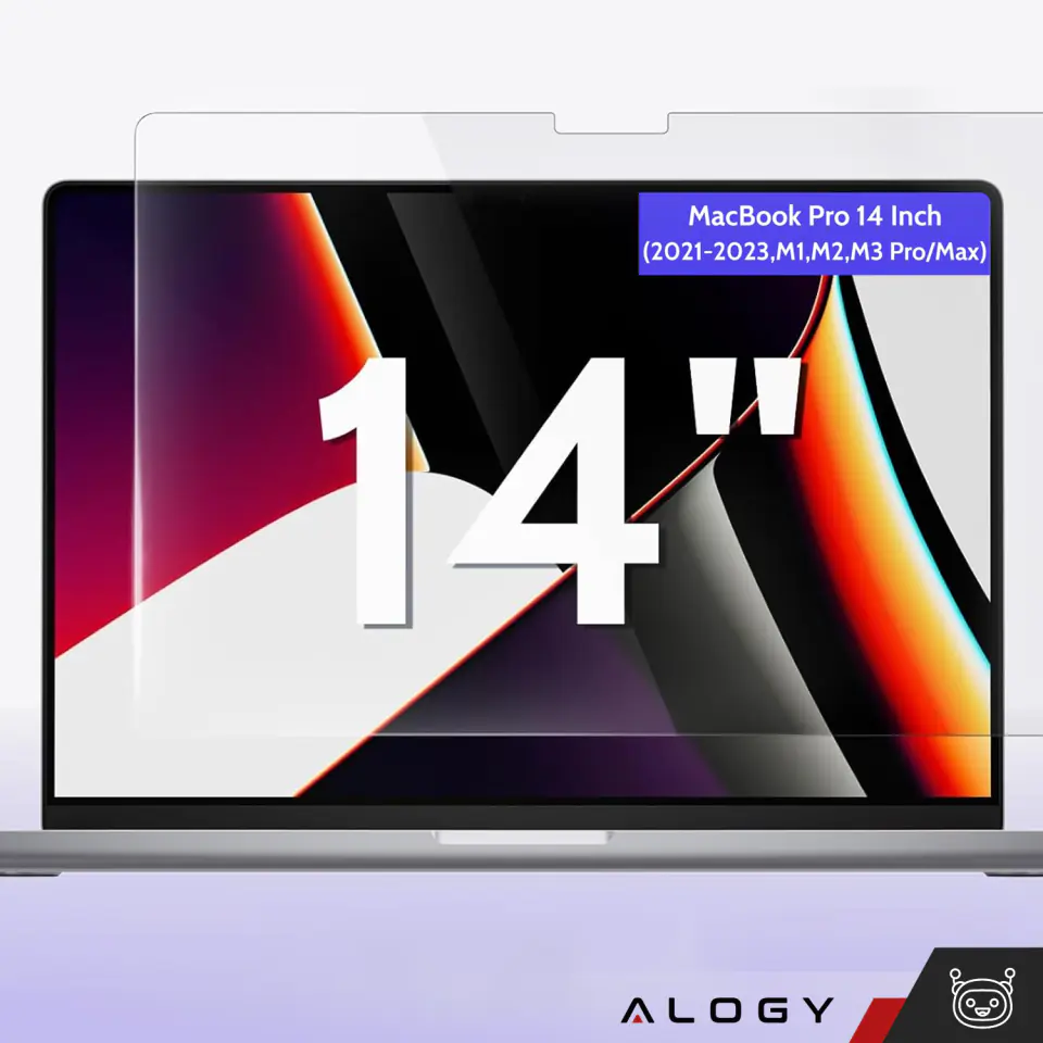 Folia ochronna Matowa na ekran do MacBook Pro 14 (2023-2021) Alogy Screen Protect Film z filtrem Anti Blue