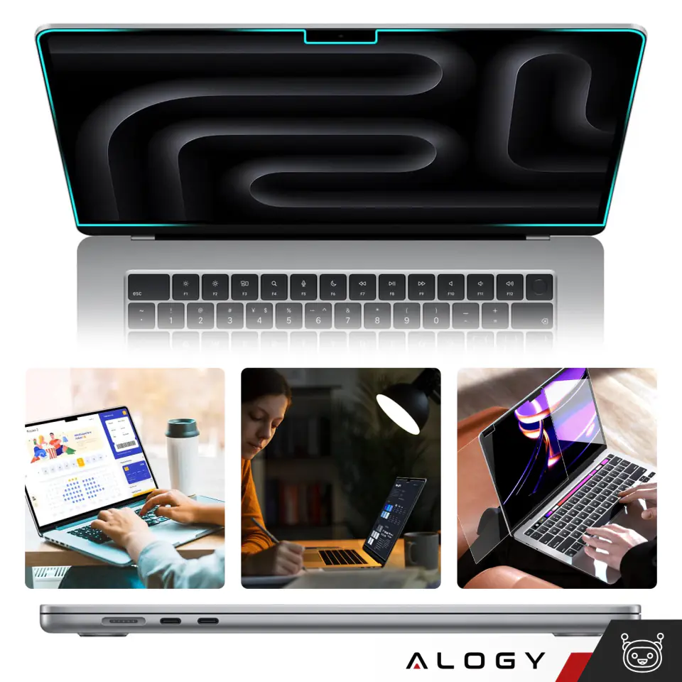 Folia ochronna Matowa na ekran do MacBook Air 15 2023 M2 A2941 15.3" Alogy Screen Protect Film z filtrem Anti Blue