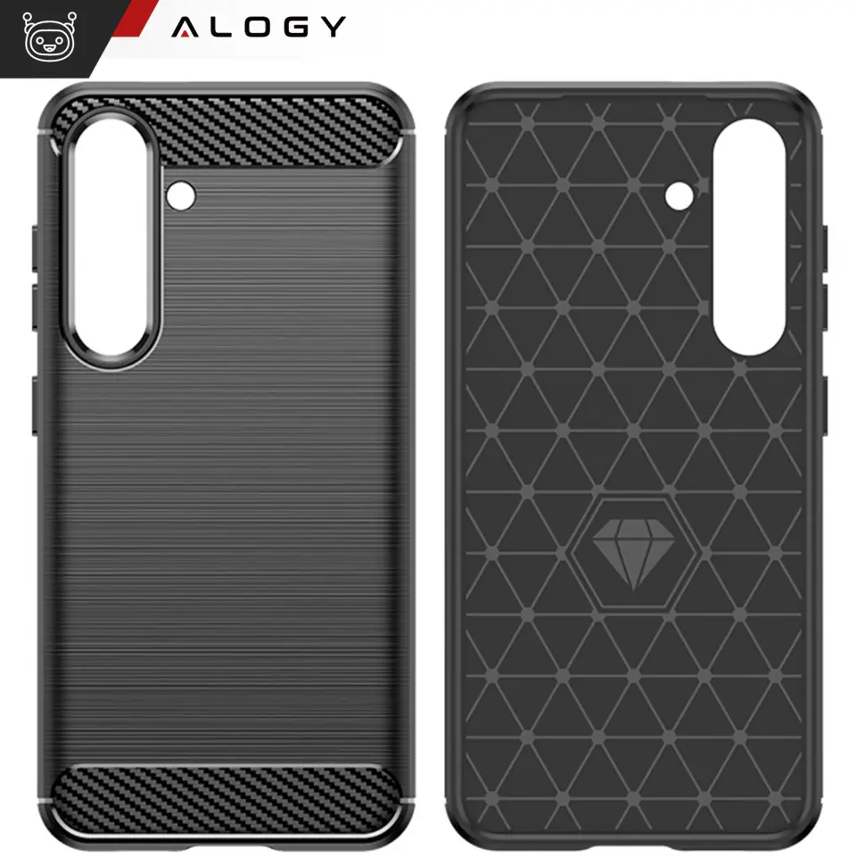 Etui do Samsung Galaxy S24+ Plus pancerne plecki obudowa na telefon case Alogy Carbon Silicone czarne