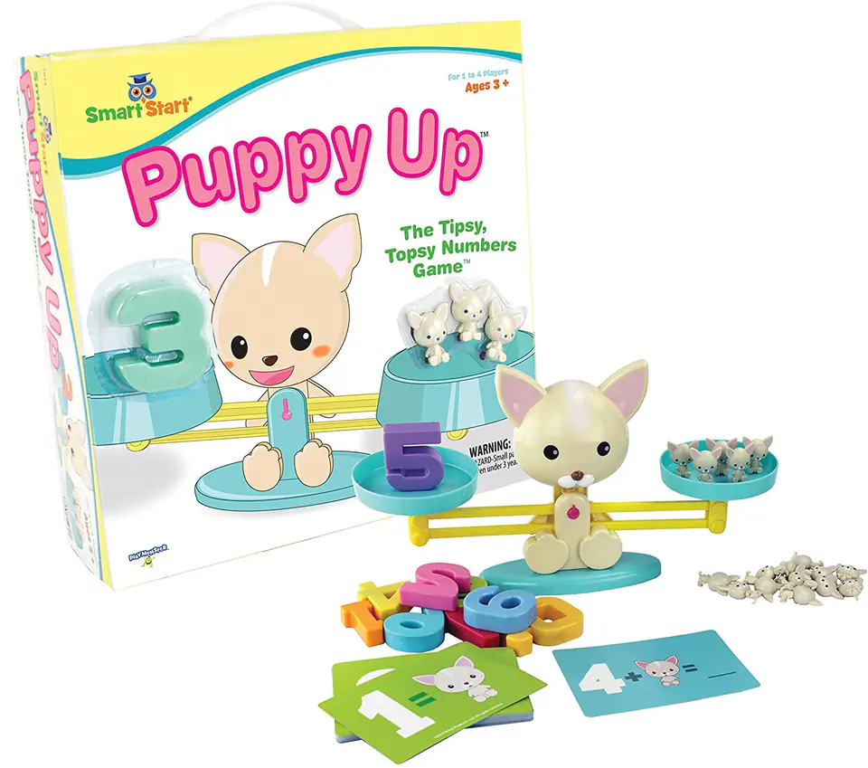 Game Learning to Count - Balance Weighing Pan Dog + Puppies - Puppy Up