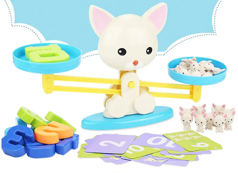 Game Learning to Count - Balance Weighing Pan Dog + Puppies - Puppy Up