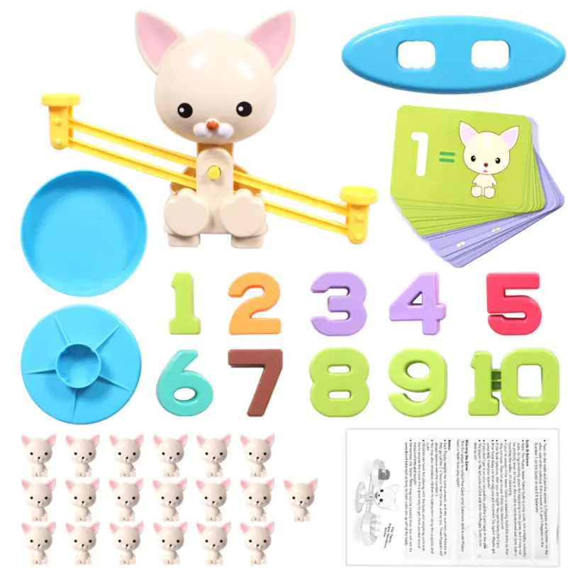 Game Learning to Count - Balance Weighing Pan Dog + Puppies - Puppy Up