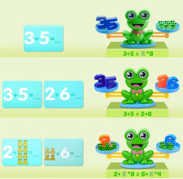 Game Learning to Count - Balance Weighing Weighing Frog - Frog Balance