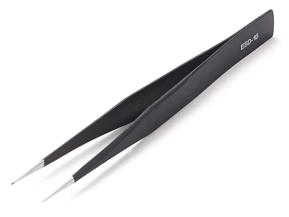 Tweezers Simple, Tweezers Precision, Antistatic ESD-16 1 Piece