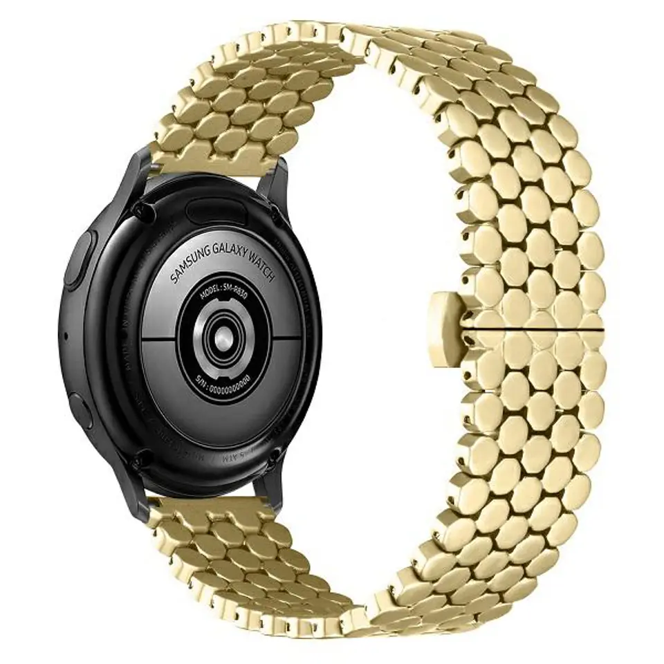 Beline pasek Watch 20mm Metal Honeycombzłoty /gold box