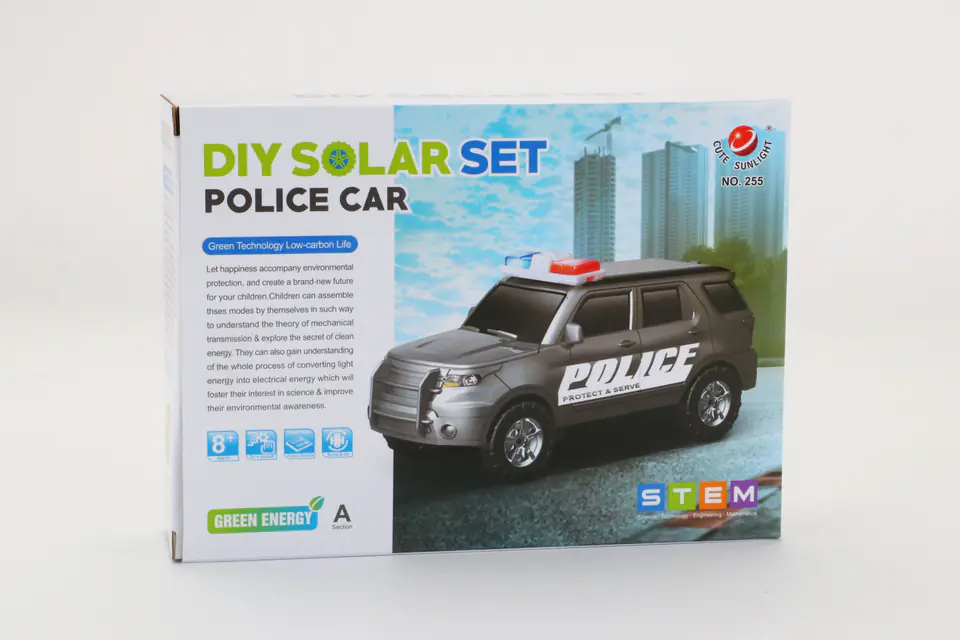 Solar Toy Car - Auto Police Car - Self-Assembly Kit