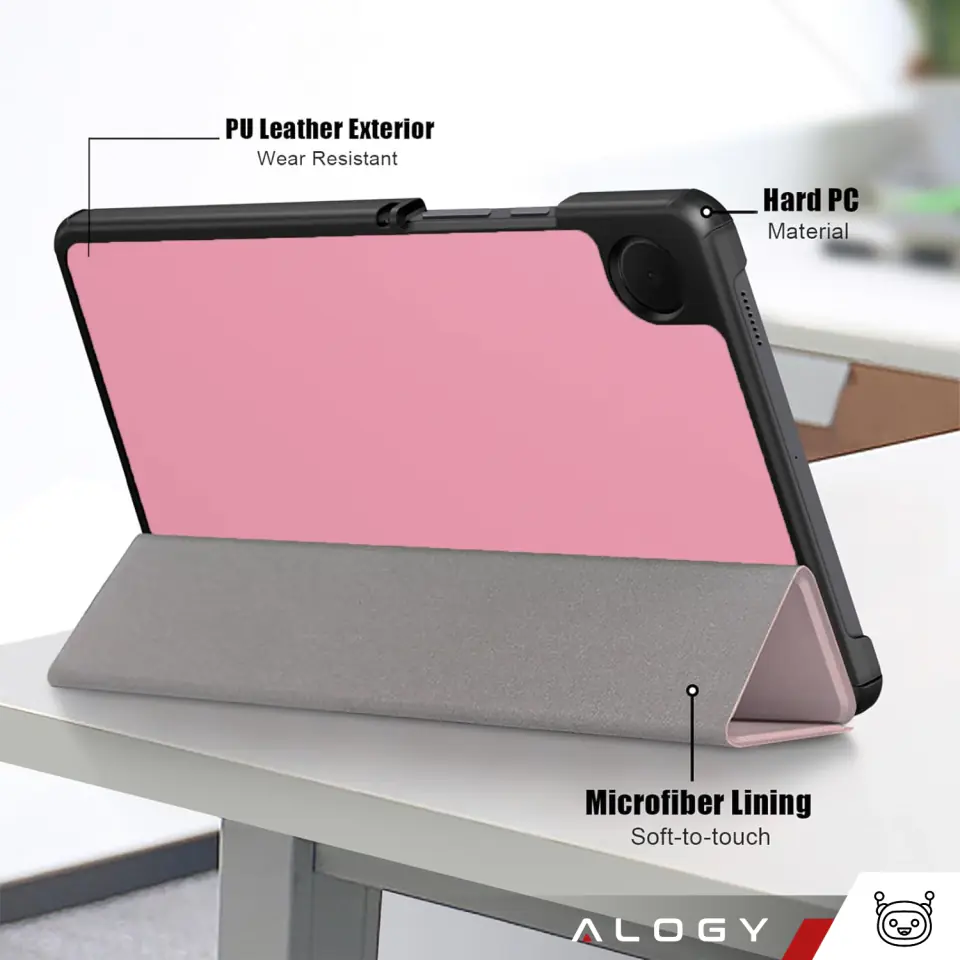 Etui do Samsung Galaxy Tab A9 2023 8.7" X110 / X115 obudowa na tablet Case Alogy Book Cover Różowe