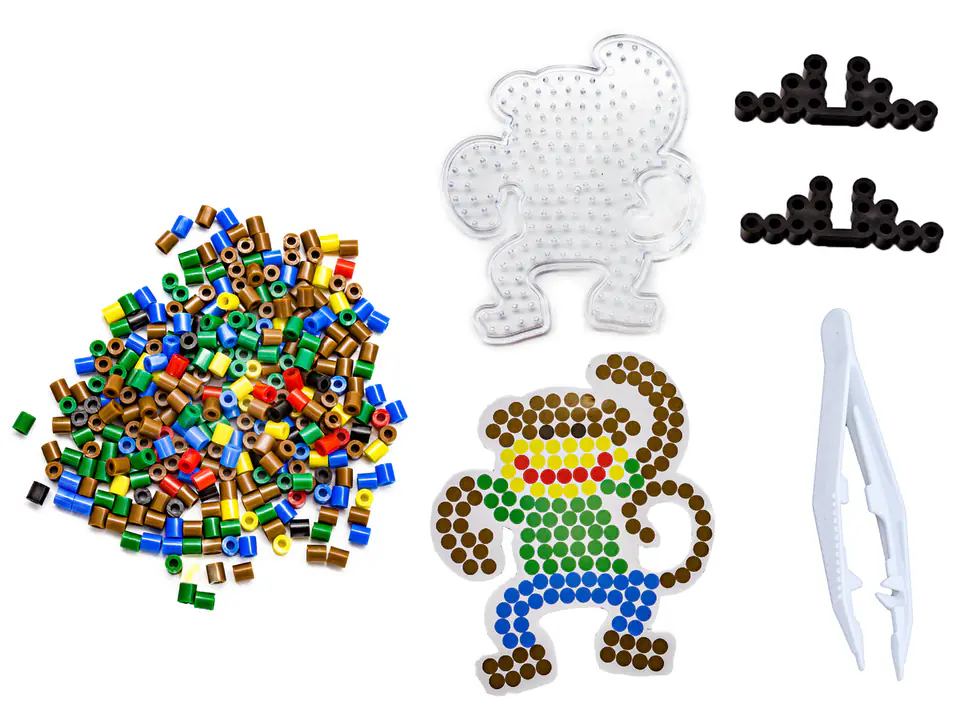 Ironing beads, Ironing machine, Template, Monkey sachet