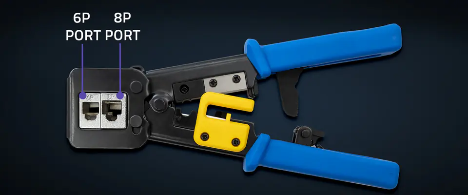 Qoltec Zaciskarka złączy modularnych z blokadą  | 8p 6p