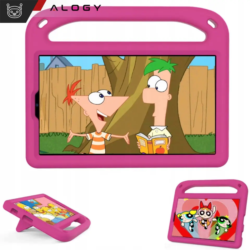 Etui do Samsung Galaxy Tab A9 2023 8.7" X110 / X115 dla dzieci obudowa na tablet Alogy Kids Case Różowe