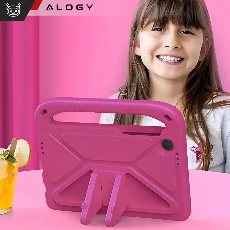 Etui do Samsung Galaxy Tab A9 2023 8.7" X110 / X115 dla dzieci obudowa na tablet Alogy Kids Case Różowe