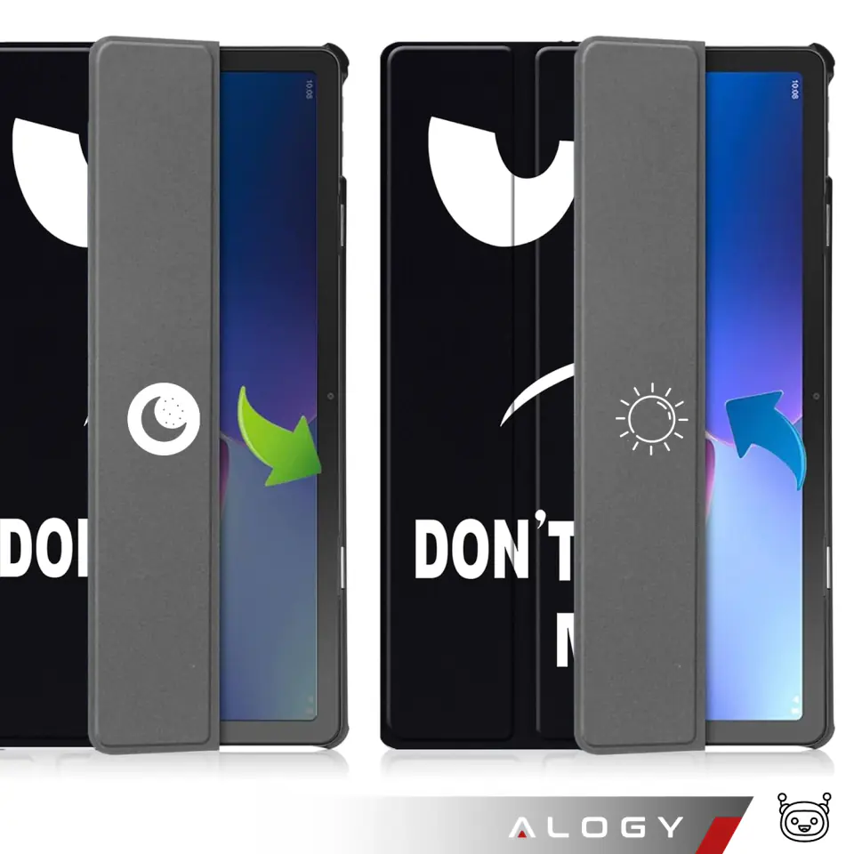 Etui do Samsung Galaxy Tab A9+ Plus 2023 11" (X210/X215/X216) obudowa z klapką na tablet Slim Case Alogy Don't touch me czarne