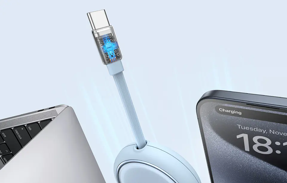 Kabel USB-C do USB-C Baseus Free2Draw, PD, 100W, 1m (niebieski)