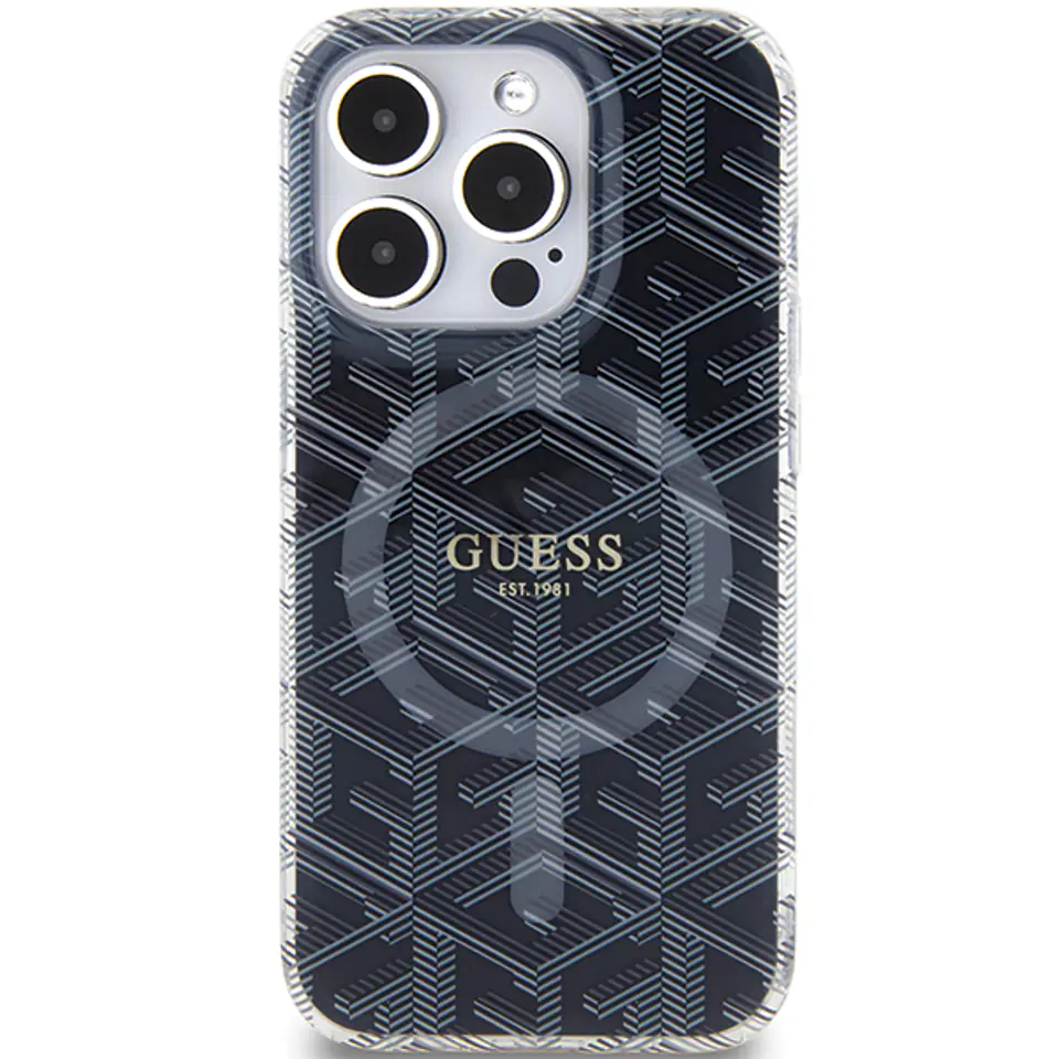 Guess GUHMP15MHGCUSTGK iPhone 15 Plus / 14 Plus 6.7" czarny/black hardcase IML GCube MagSafe