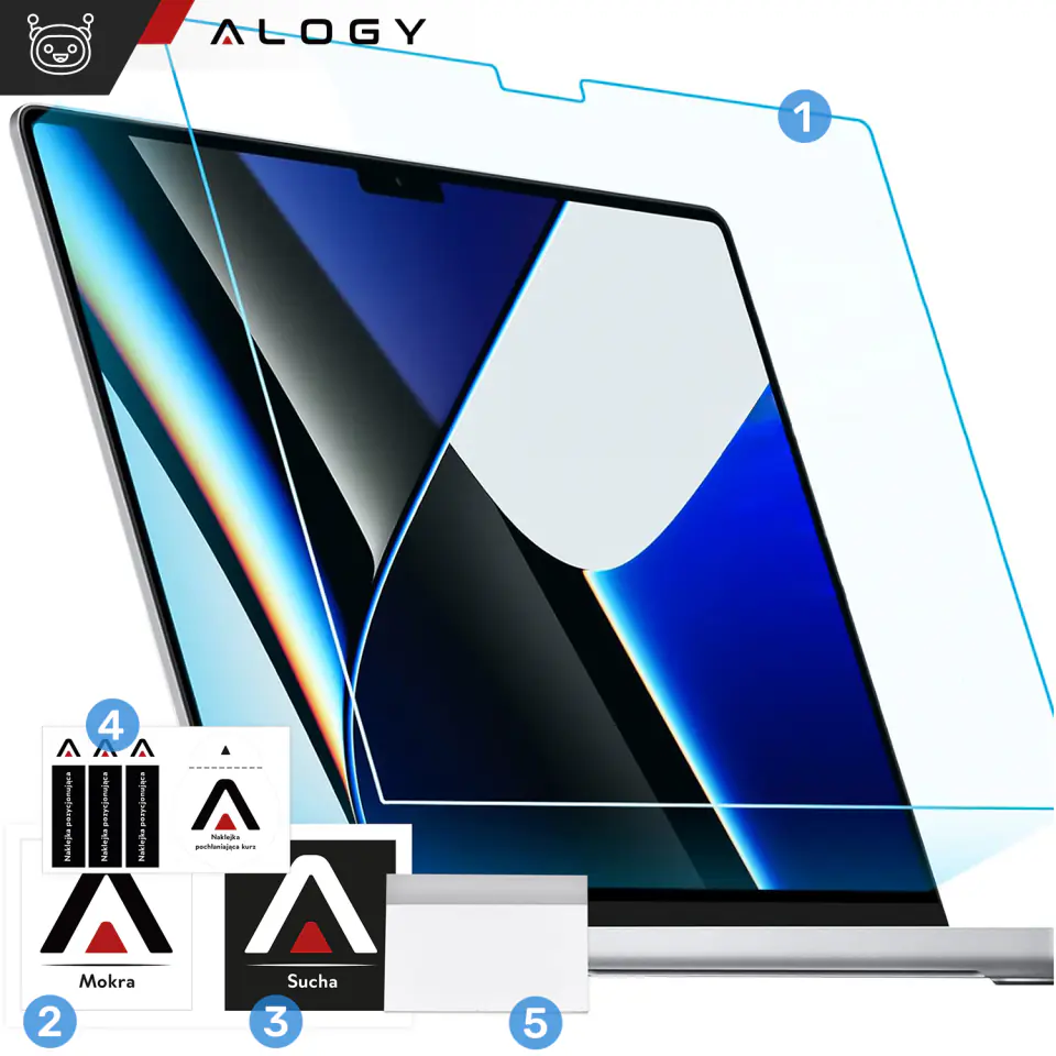 Folia ochronna Matowa na ekran do MacBook Air 15 2023 M2 A2941 15.3" Alogy Screen Protect Film z filtrem Anti Blue