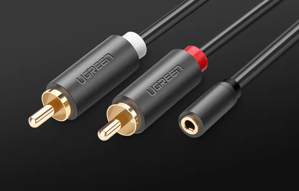 Câble audio jack 3,5mm stéréo vers 2 Cinch RCA - câble 2,5m | Câbles Jack /  RCA (Cinch) 