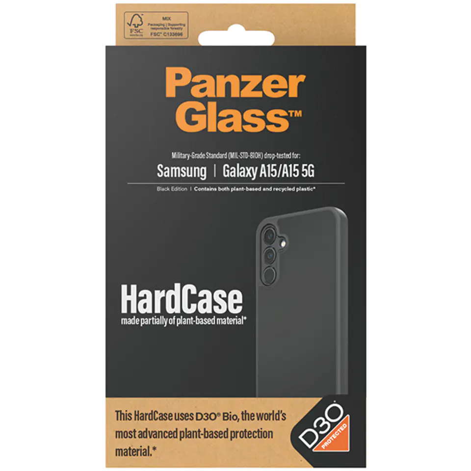 PanzerGlass HardCase Sam A15 / A15 5GD3O 3xMilitary grade czarny/black 0467