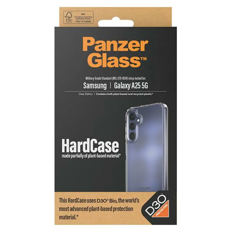 PanzerGlass HardCase Sam A25 5G D3O 3xMilitary grade transparent 0466