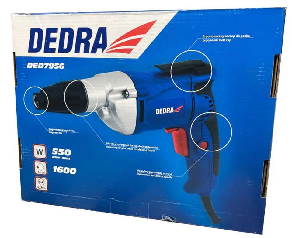 Wiertarka, wkrętarka Dedra DED7956 230V 550W