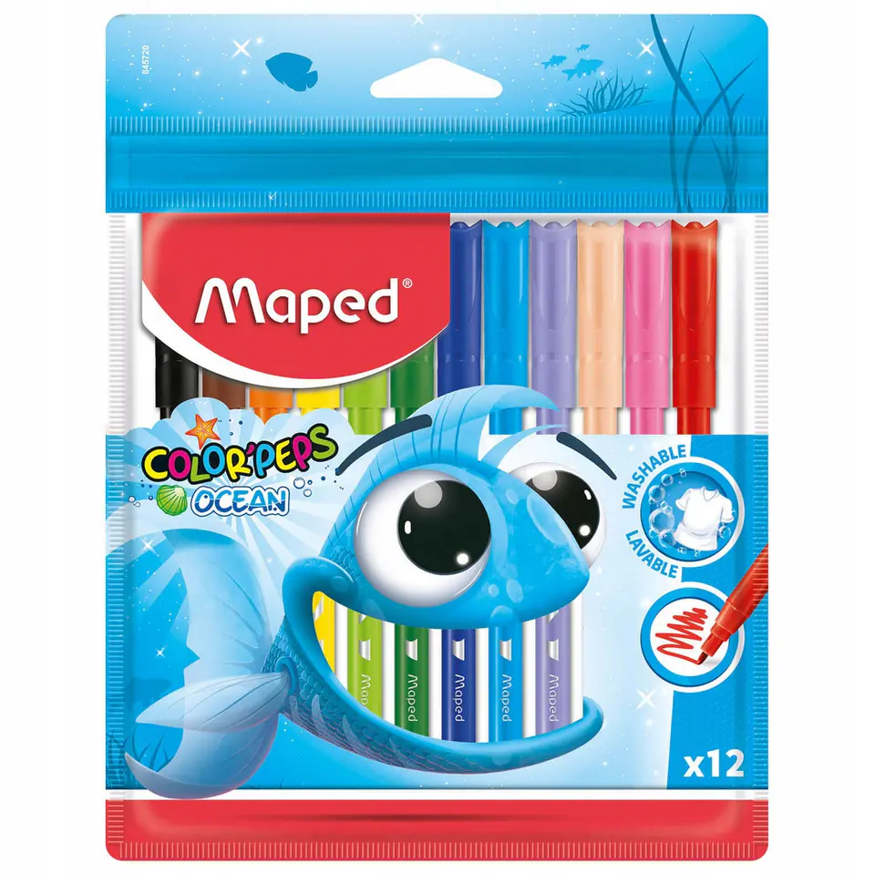 Flamastry COLORPEPS OCEAN 12 kolorów ETUI 845720 MAPED