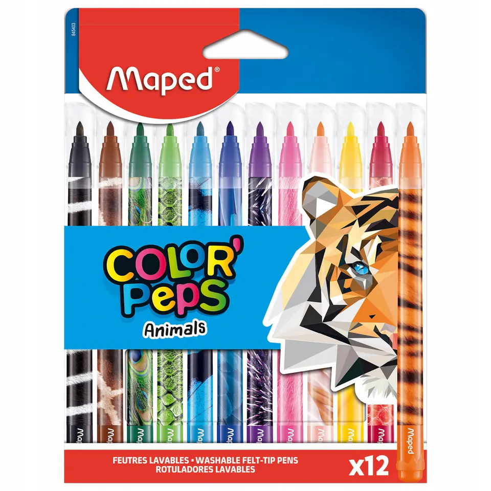 Flamastry Colorpeps animals 12 szt. 845403