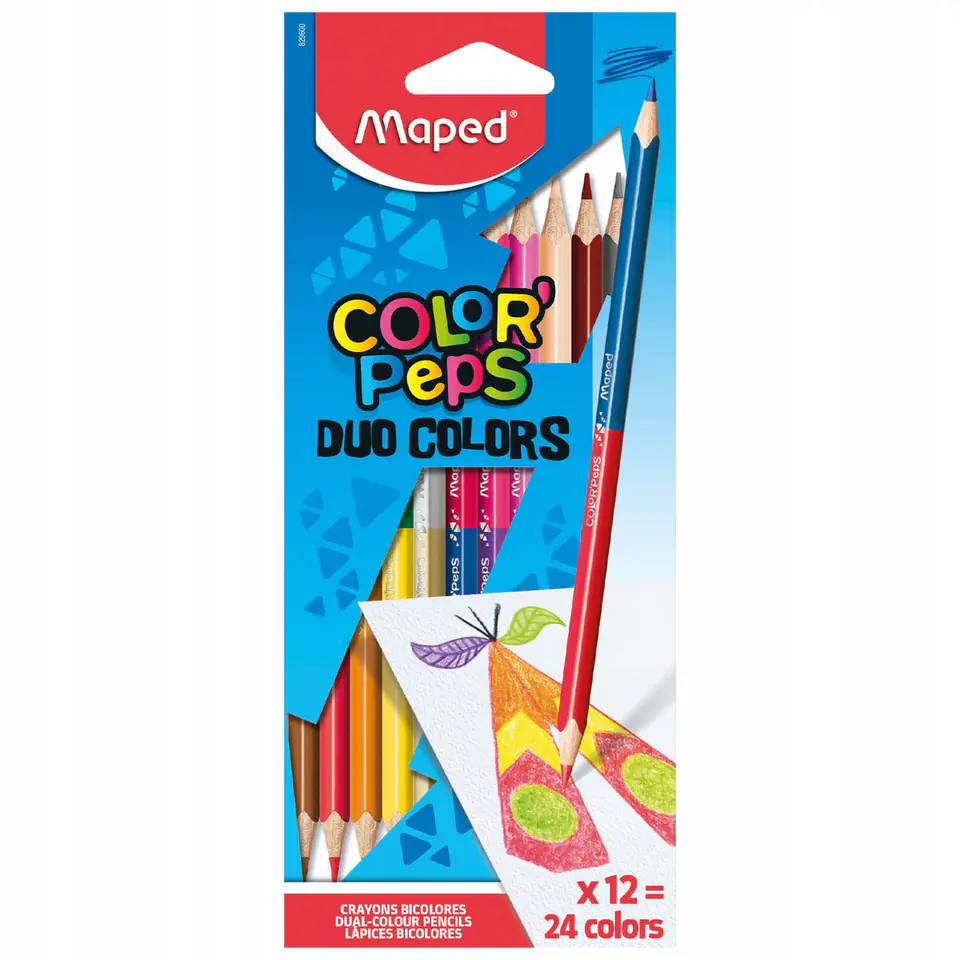 Kredki dwustronne COLORPEPS DUO 12=24kol 829600