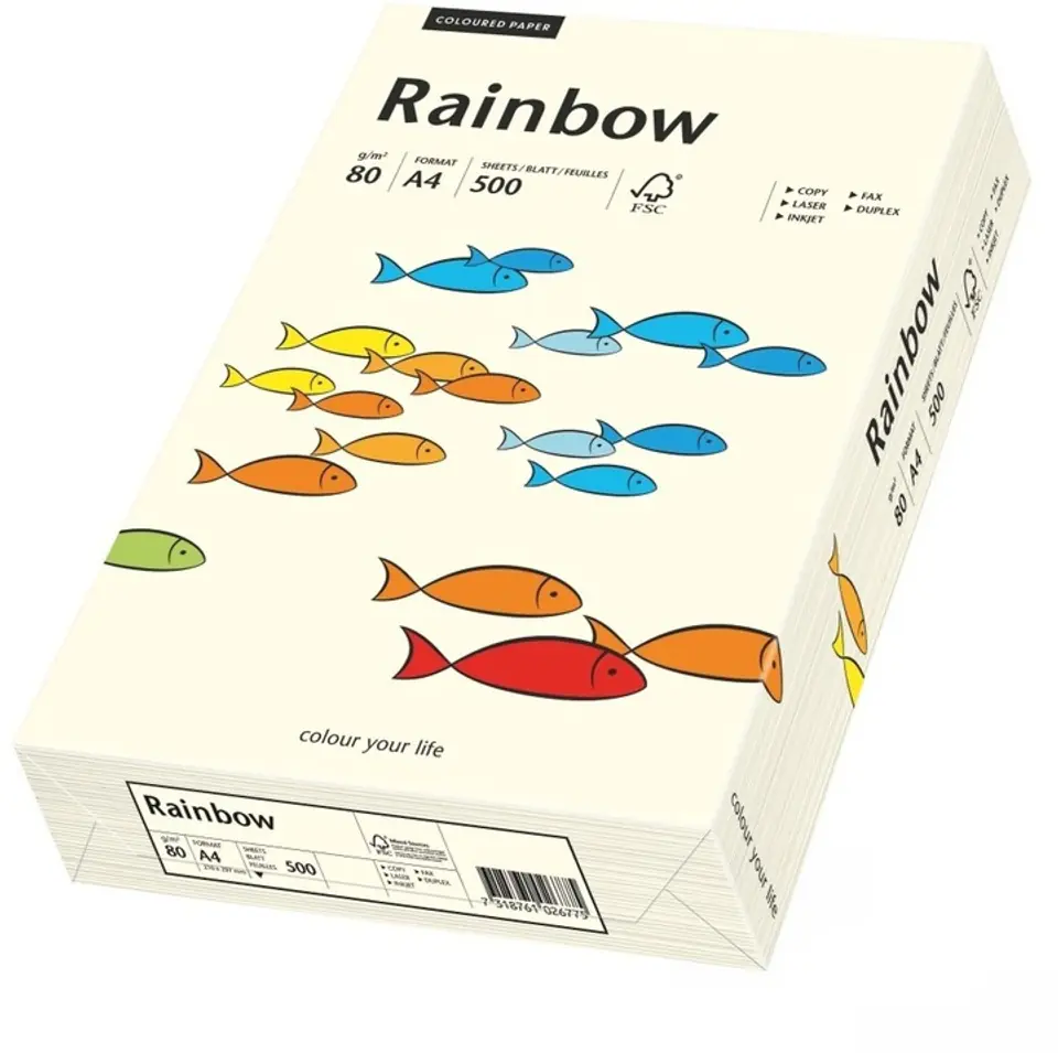 Papier ksero A4 80g RAINBOW R03 kremowy 88042249