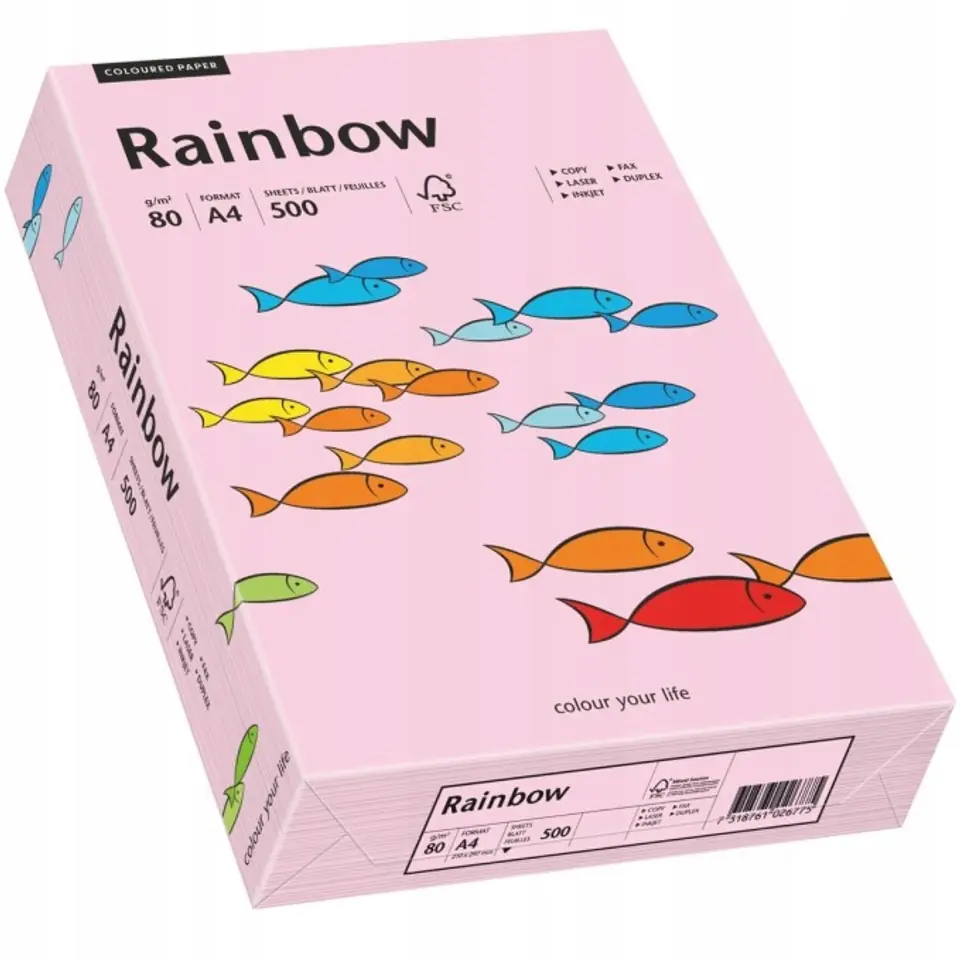 Papier ksero A4 80g RAINBOW R54 jasnoróżowy 88042519