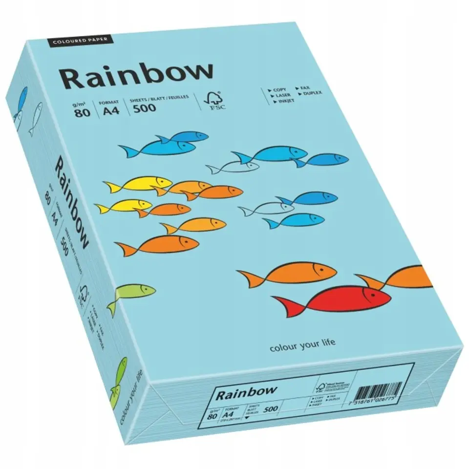 Papier ksero A4 80g RAINBOW R84 morski 88042717