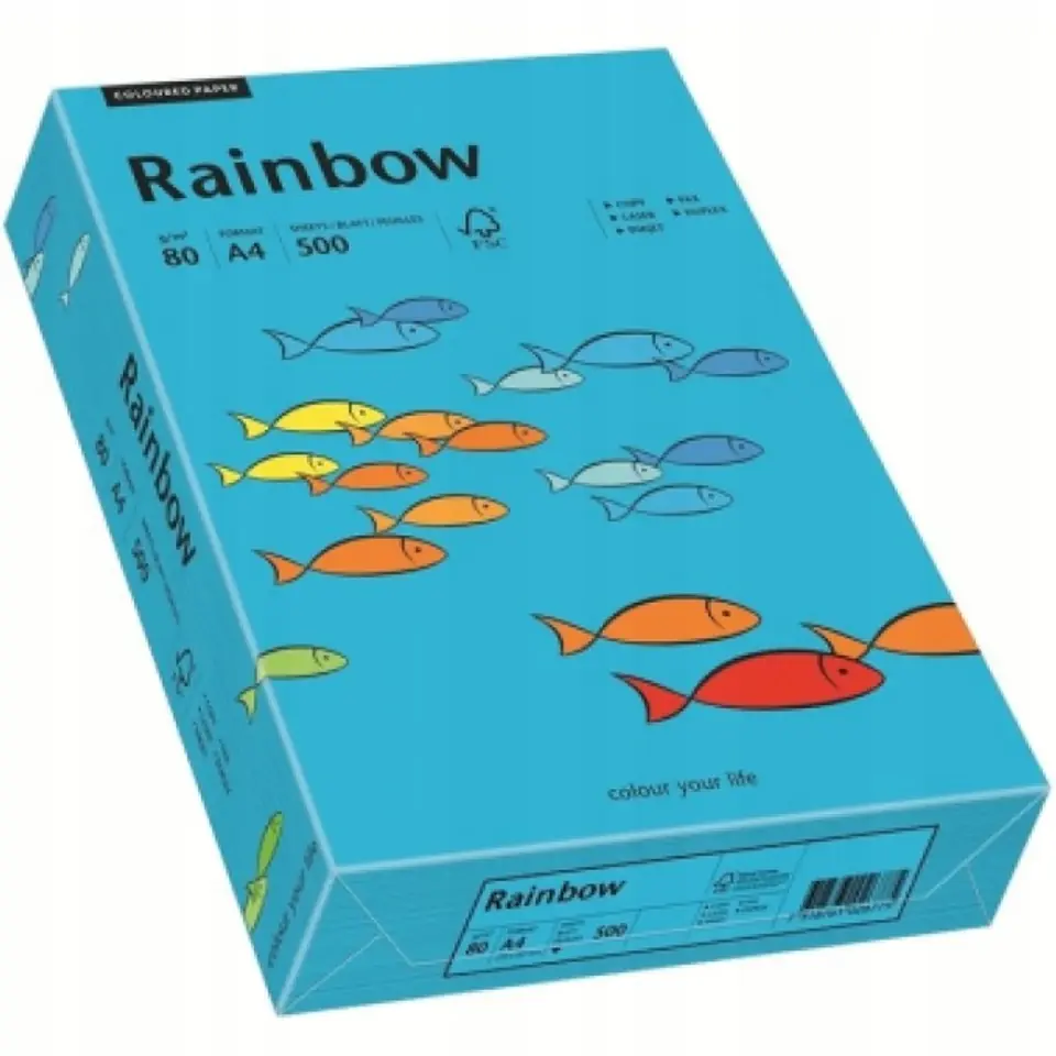 Papier ksero A4 80g RAINBOW R87 niebieski 88042739