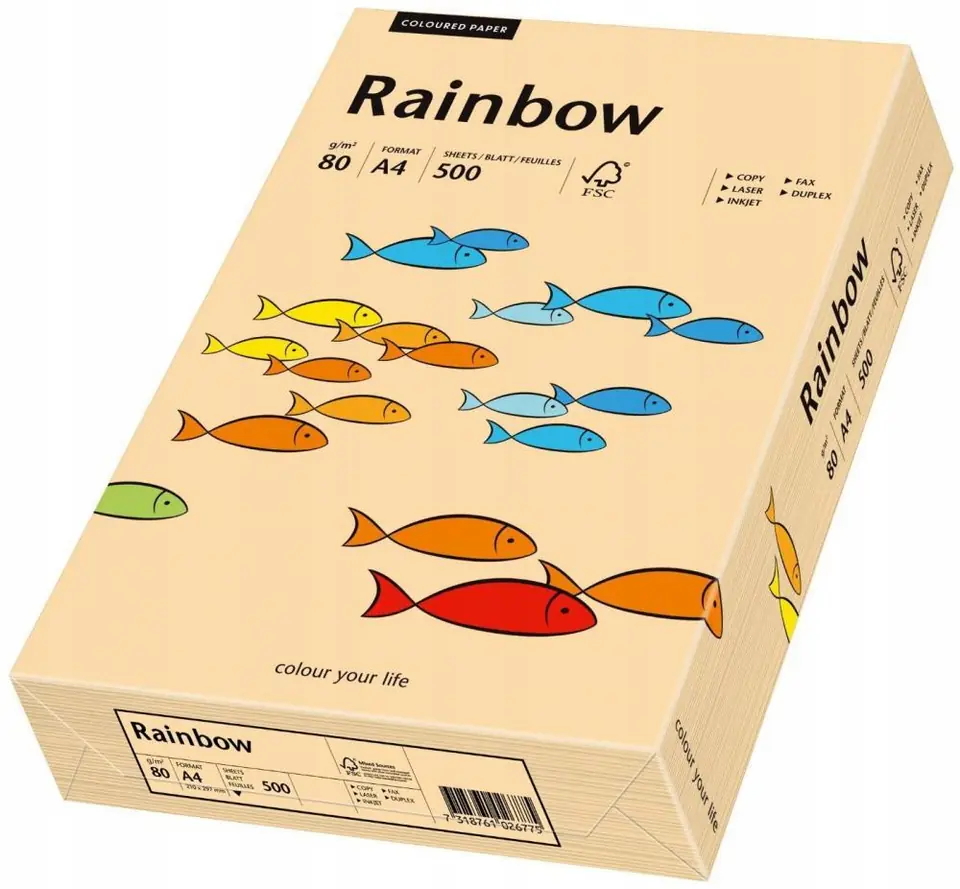 Papier ksero A4 80g RAINBOW R40 łosiosiowy 88042497