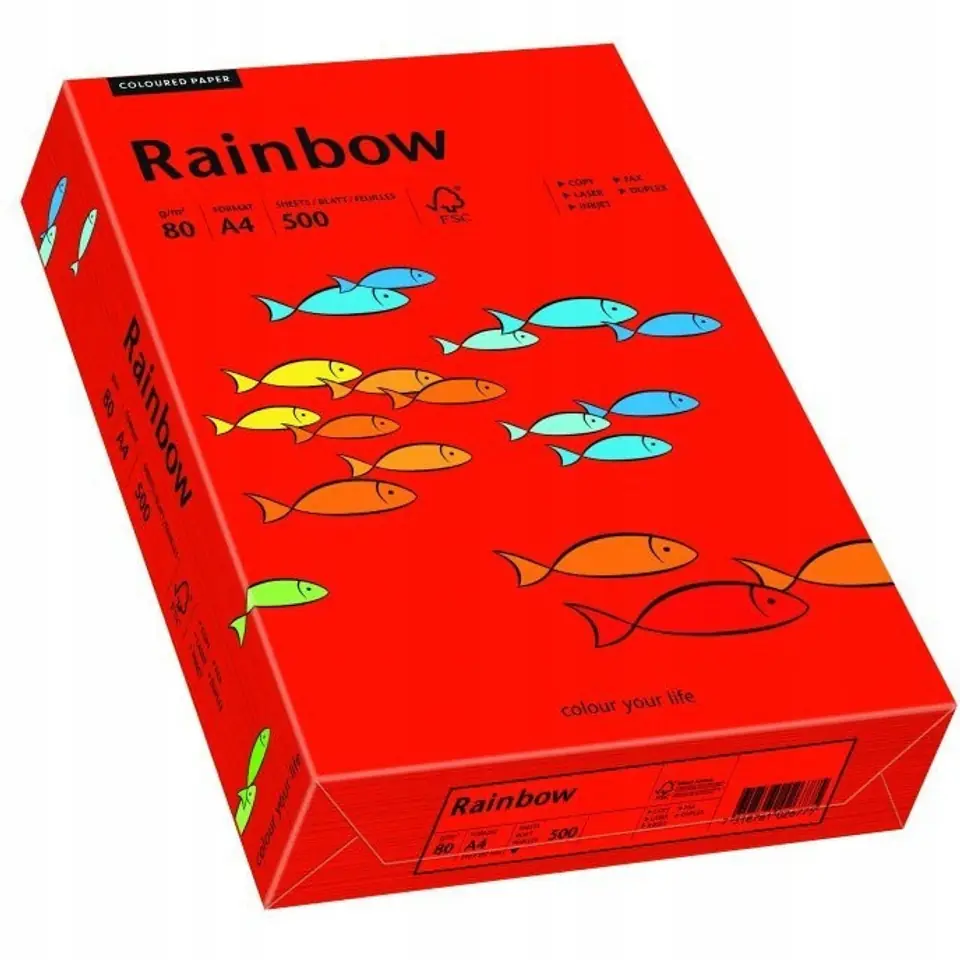 Papier ksero A4 80g RAINBOW R28 ciemny czerwony R28 88042475