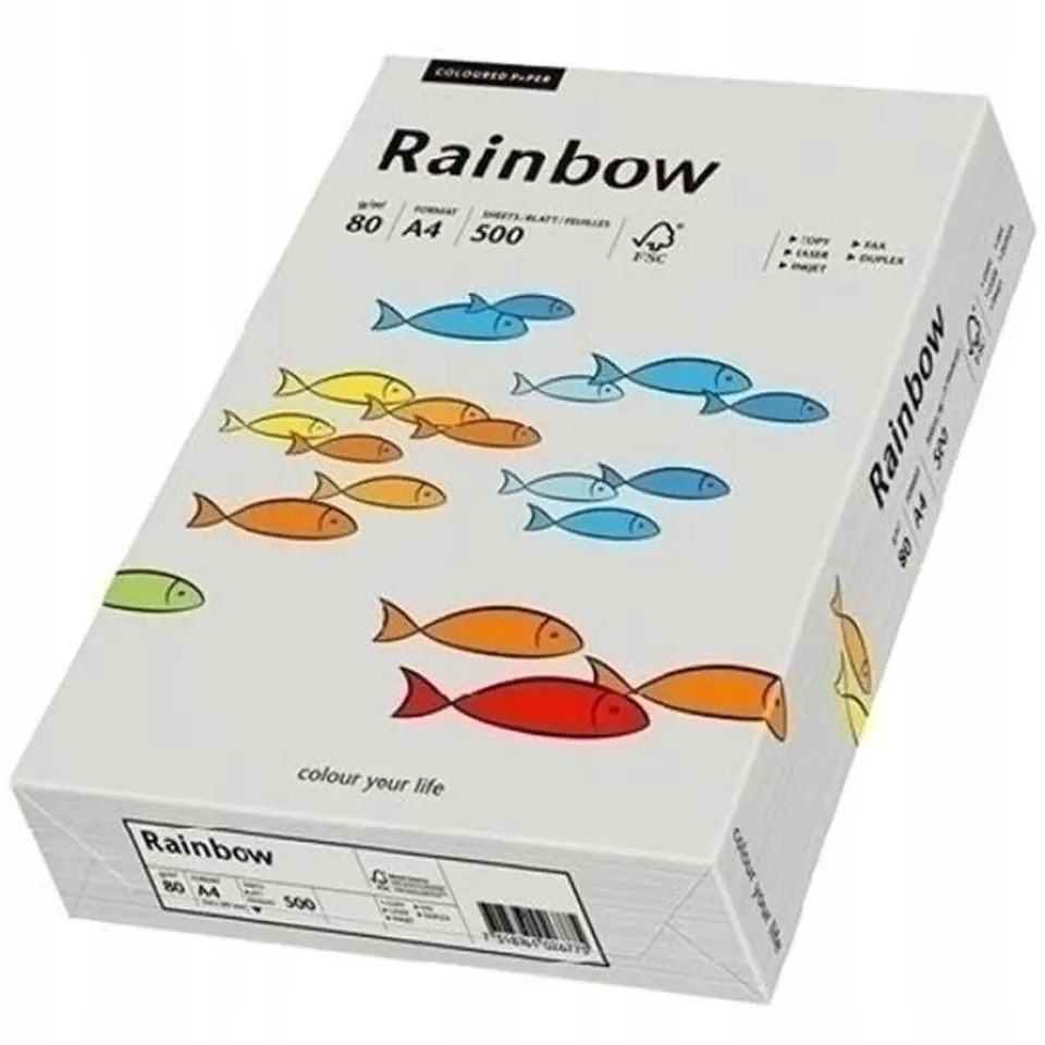 Papier ksero A4 80g RAINBOW R96 szary 88042805