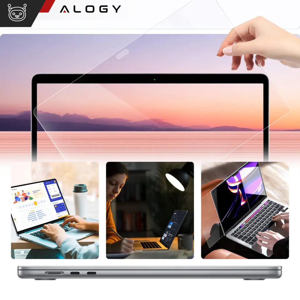 Folia ochronna Matowa na ekran do MacBook Pro 13, Air 13 M1 Alogy Screen Protect Film z filtrem Anti Blue