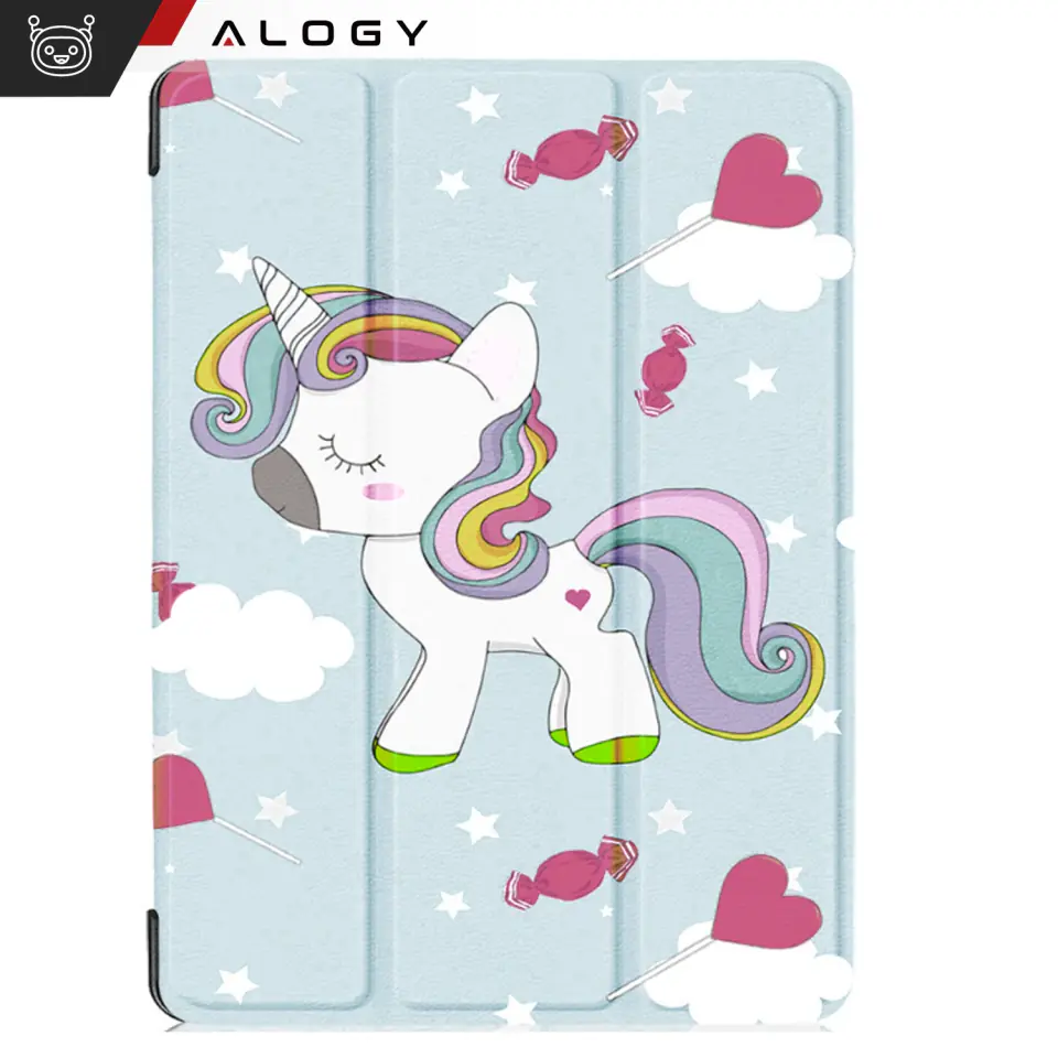 Etui do Samsung Galaxy Tab A9 2023 8.7" X110/X115 obudowa na tablet Case Alogy Book Cover Unicorn Jednorożec niebieskie