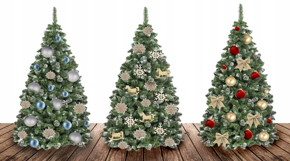 Różne dekoracje choinek