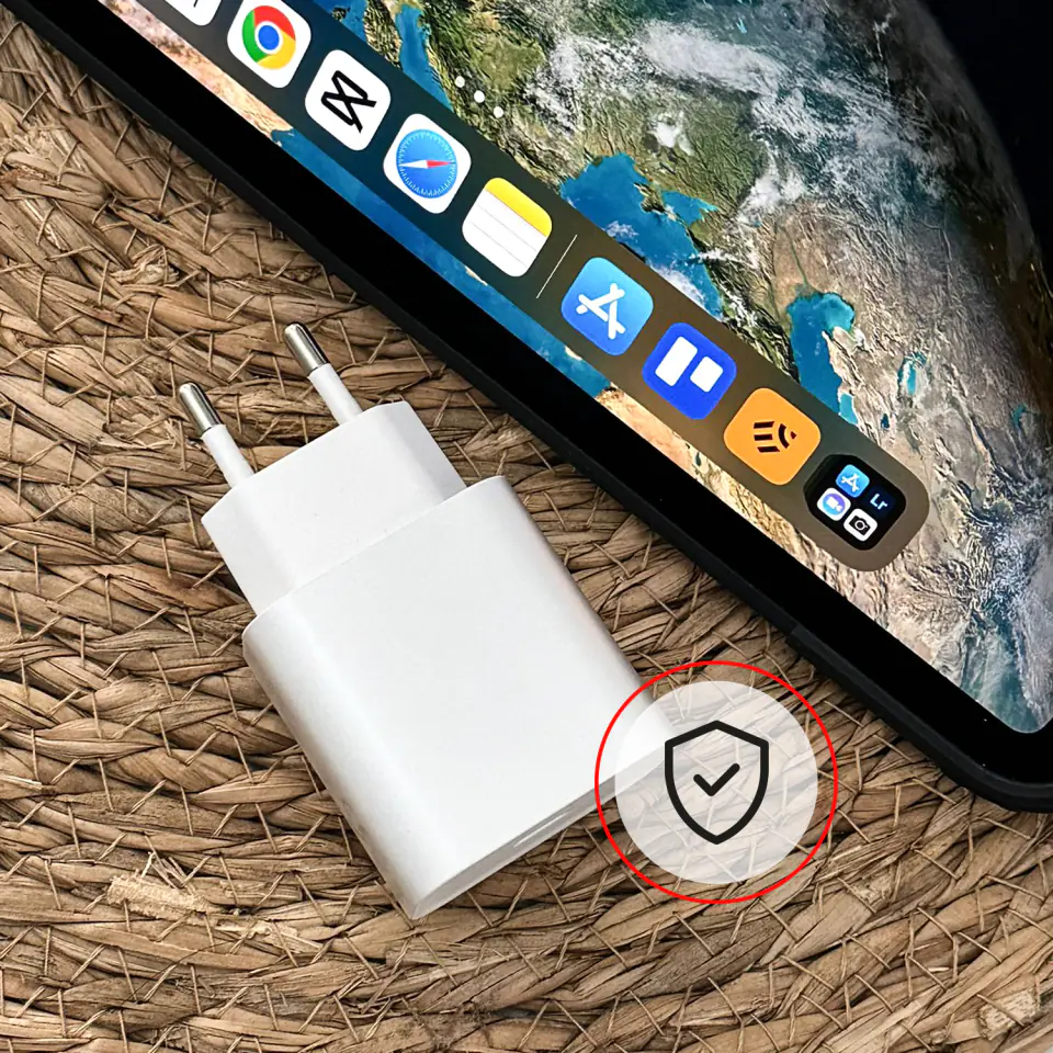 Ładowarka sieciowa szybka 30W USB-C USB typ C GaN PD do iPhone kostka Alogy Biała