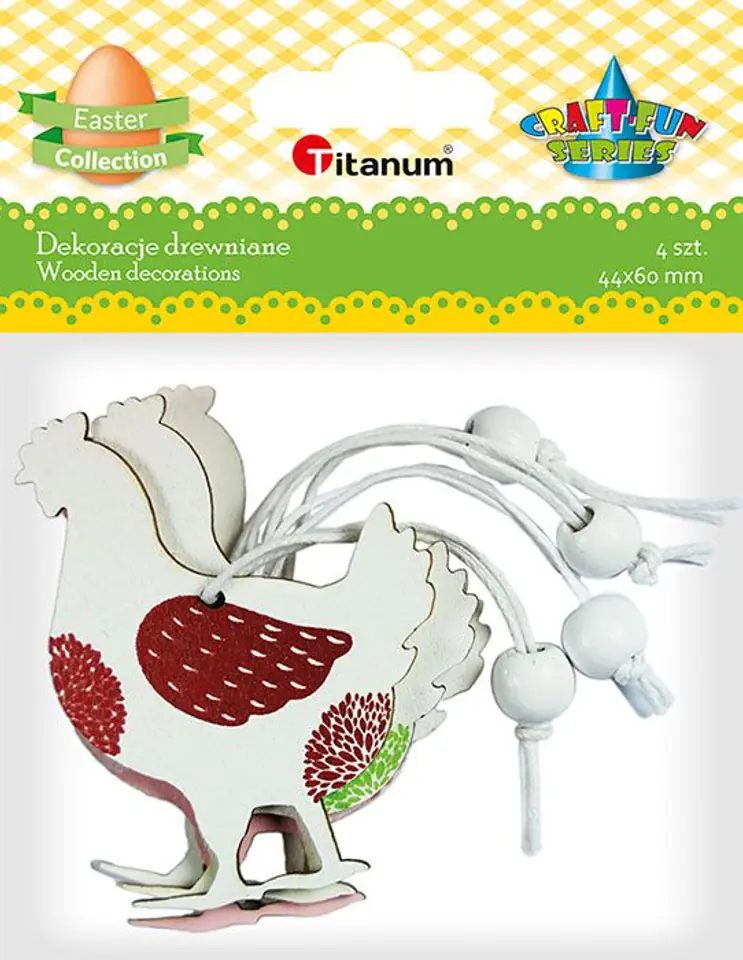 Ozdoba drewniana Craft-Fun Series Kura zawieszka 494410 TITANUM