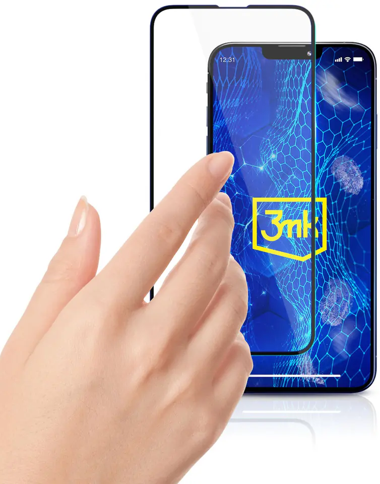 3MK HardGlass Max Lite Nokia 7.1 Plusczarny/black