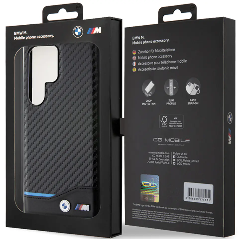 BMW BMHCS24L22NBCK S24 Ultra S928 czarny/black Leather Carbon