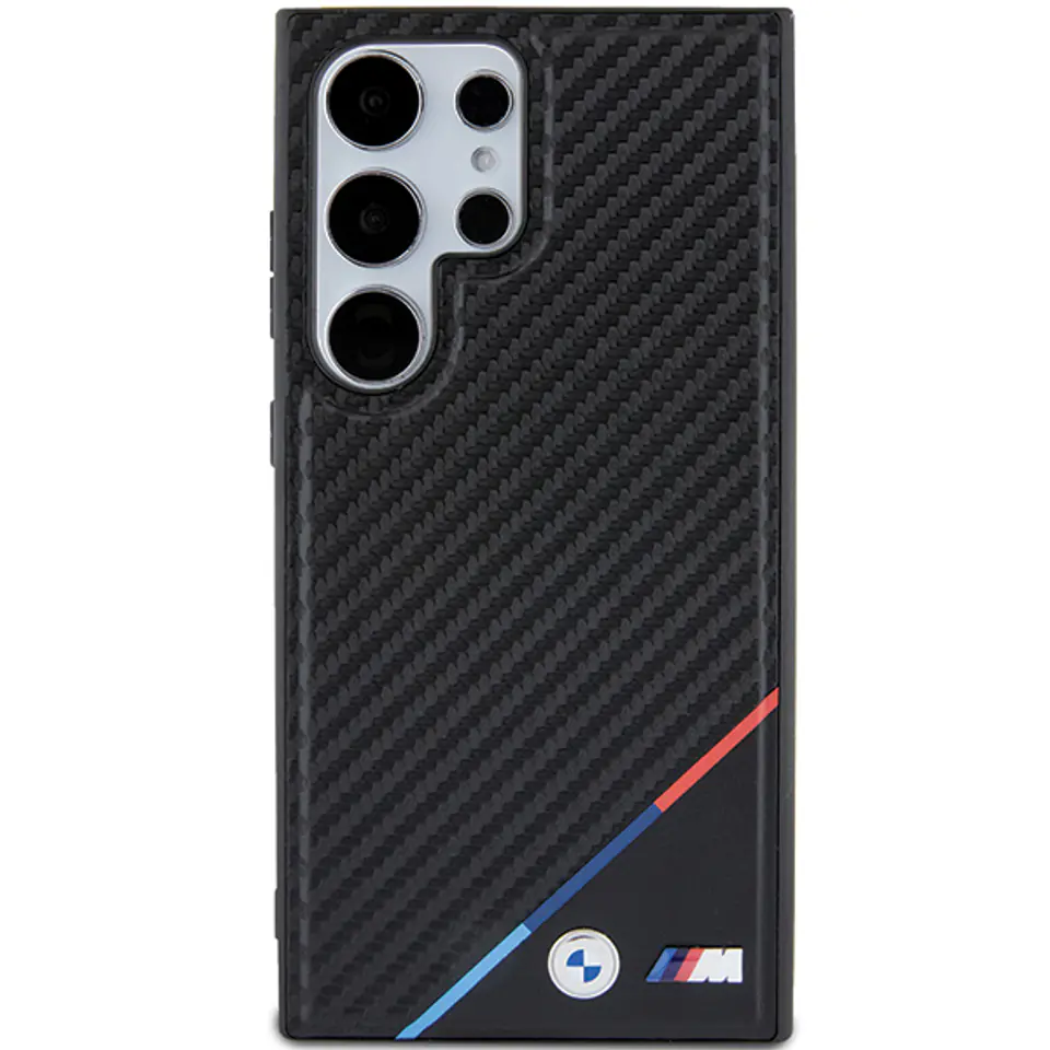 BMW BMHMS24S23PUDTK S24 S921 czarny/black hardcase Carbon Tricolor Line MagSafe
