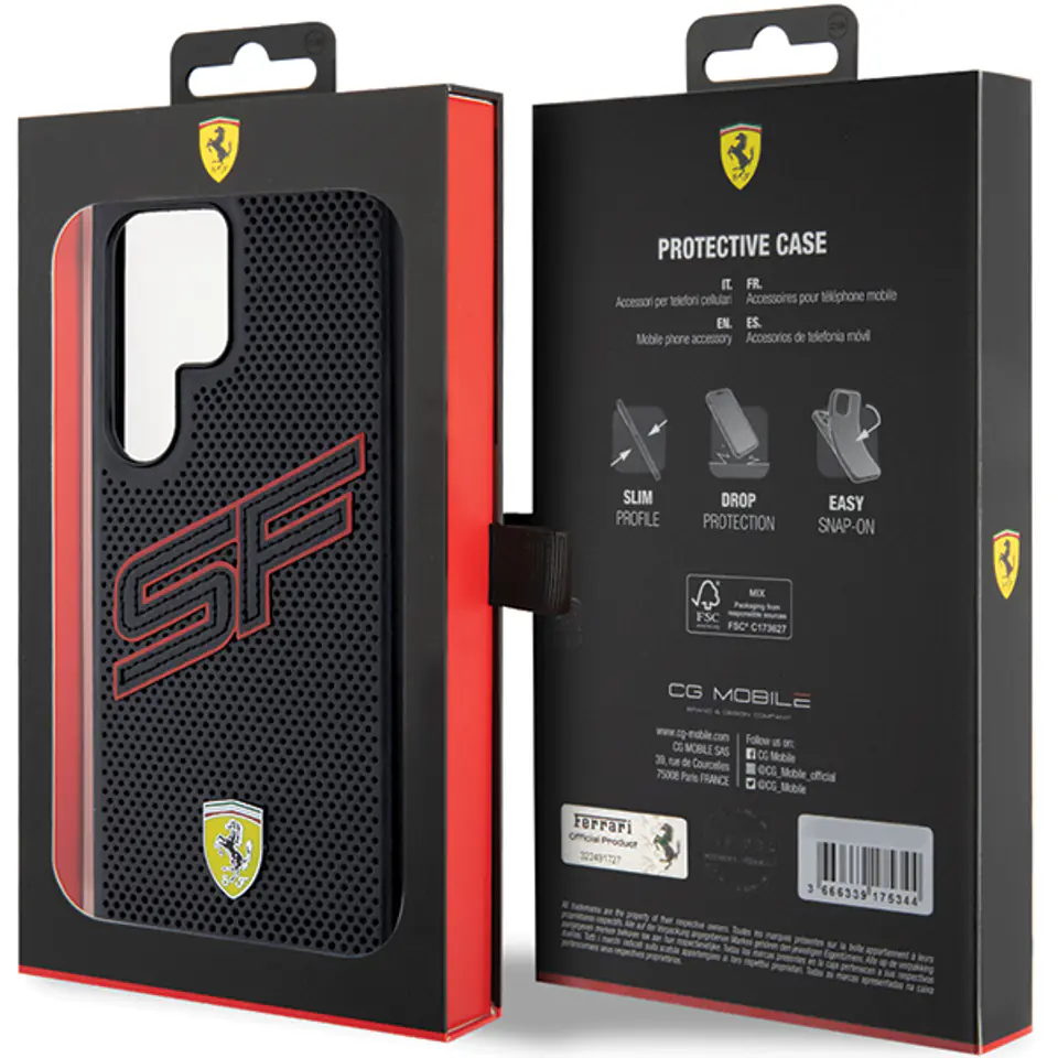 Ferrari FEHCS24SPINK S24 S921 czarny/black hardcase Big SF Perforated