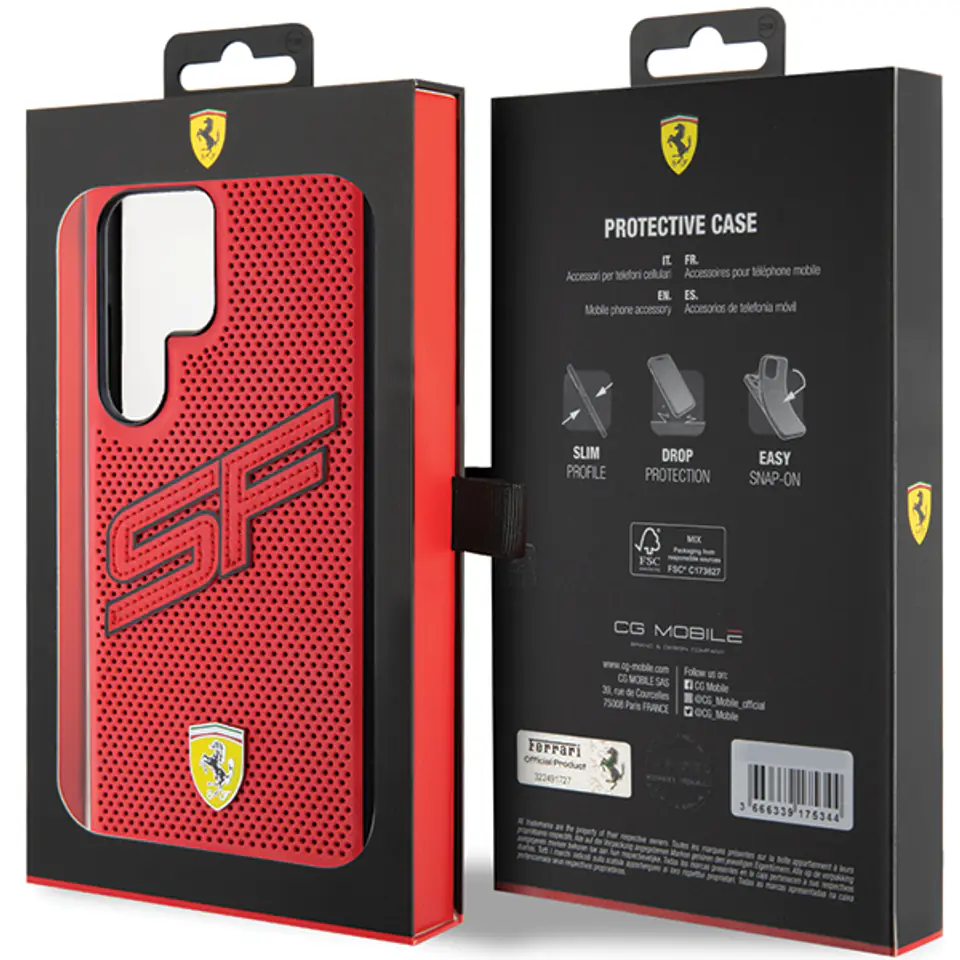 Ferrari FEHCS24SPINR S24 S921 czerwony/red hardcase Big SF Perforated