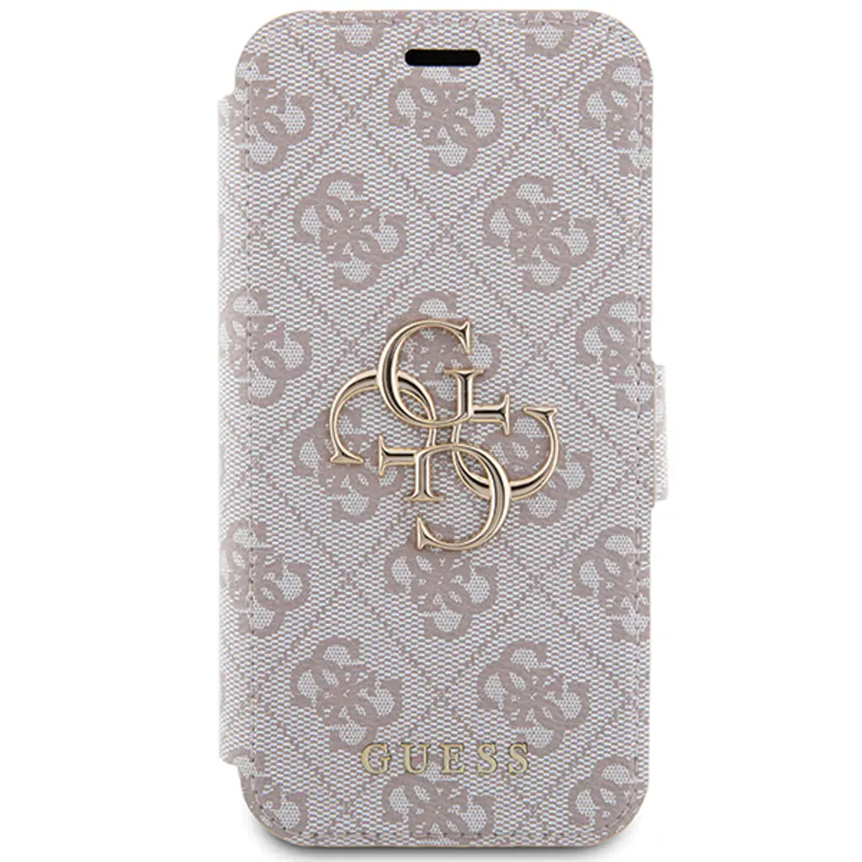 Guess GUBKP15S4GMGPI iPhone 15 / 14 / 13 6.1" różowy/pink book 4G Metal Logo